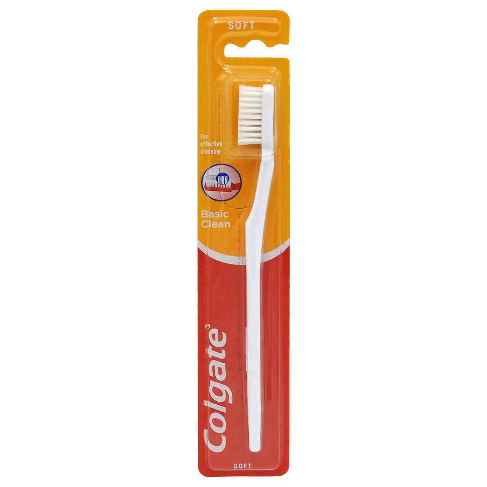 Colgate Periuta de Dinti Basic Clean, Peri Perii Medii, Curatare Eficienta, Pachet 1 Bucata