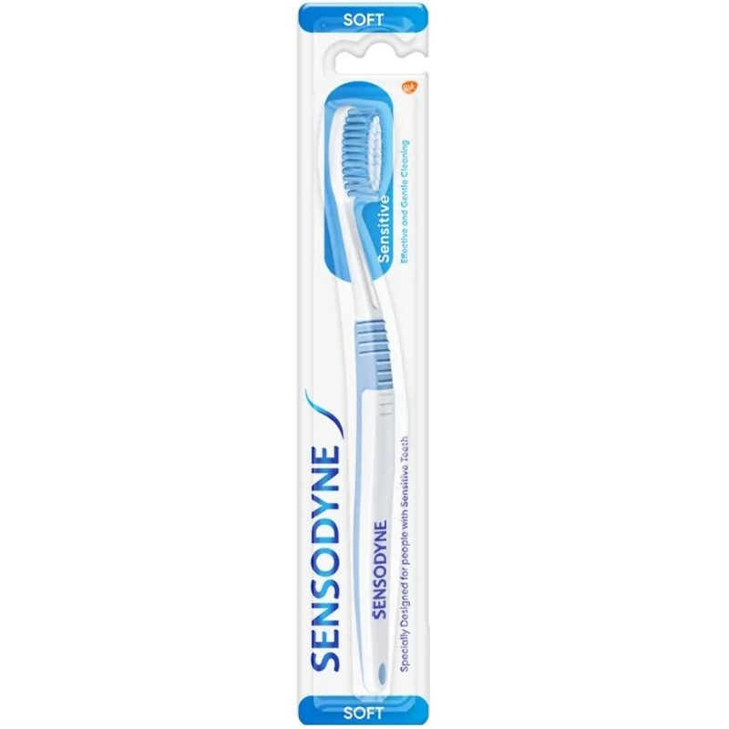 Sensodyne Periuță de Dinți Sensitive, Peri Moi pentru Dinți Sensibili, Capăt Rotunjit, Curățare Delicată, Soft, 1 Bucată