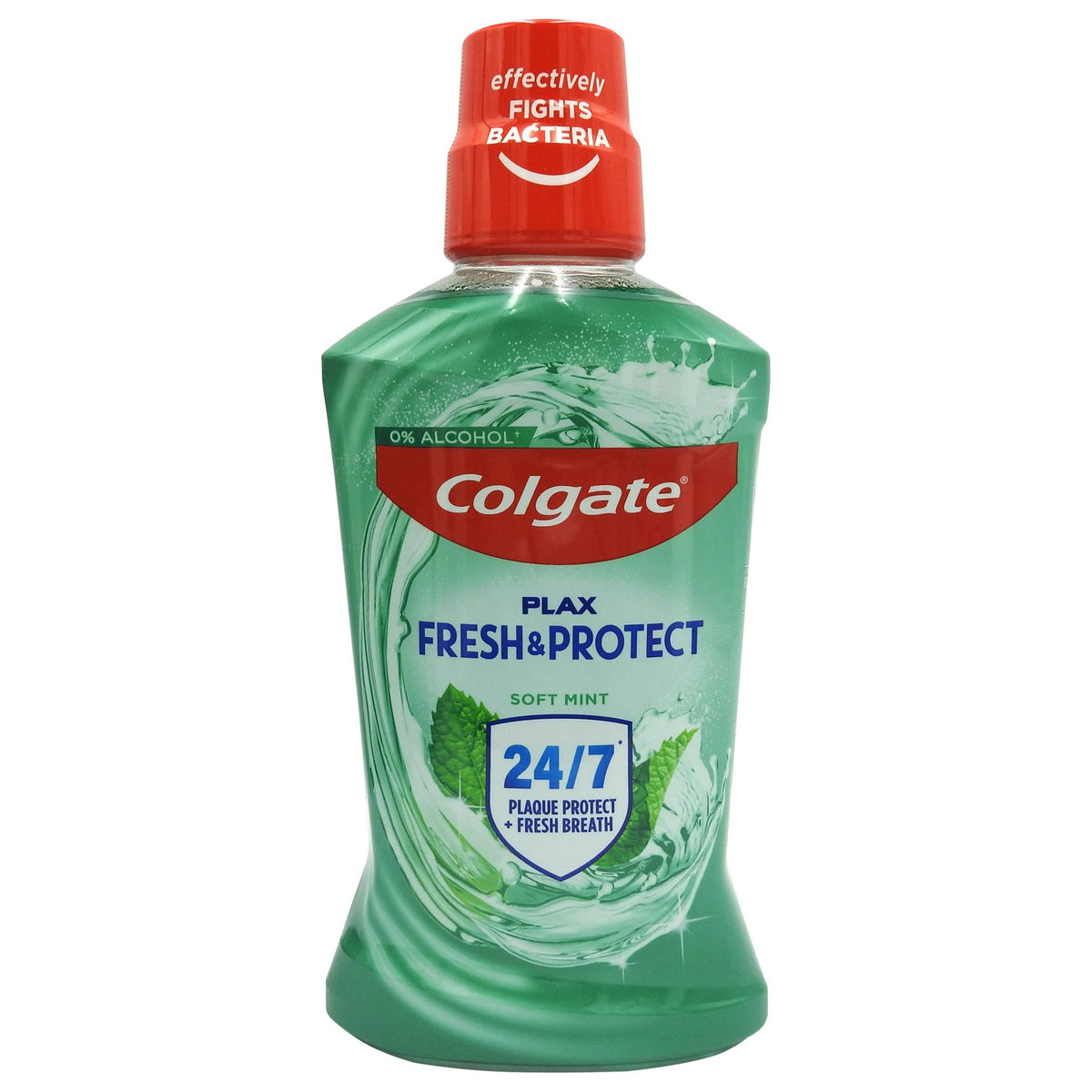 Apa de Gura Colgate Plax Soft Mint, Protectie Antibacteriana Fara Alcool, Aroma de Mentă Delicata, 500 ml