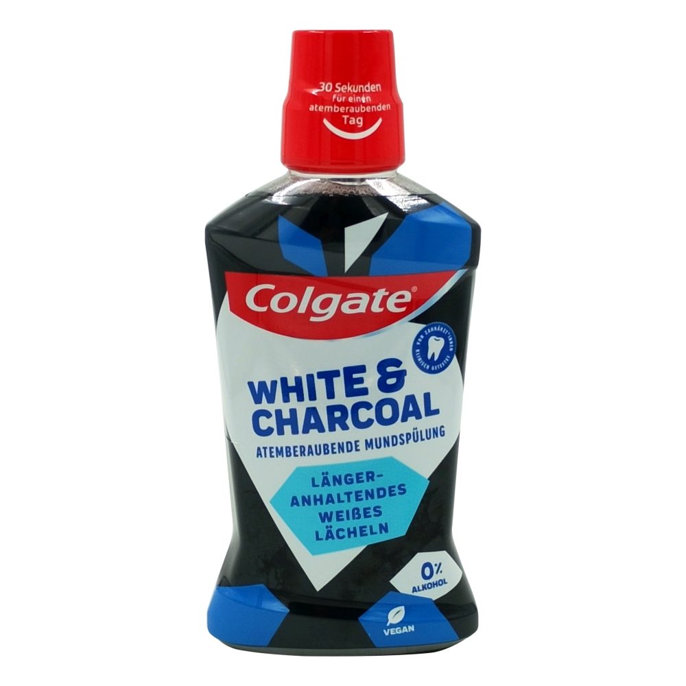 Apa de Gura Colgate Max White Charcoal, Albire cu Carbune Activ, Protectie Impotriva Petelor, Fara Alcool, 500 ml