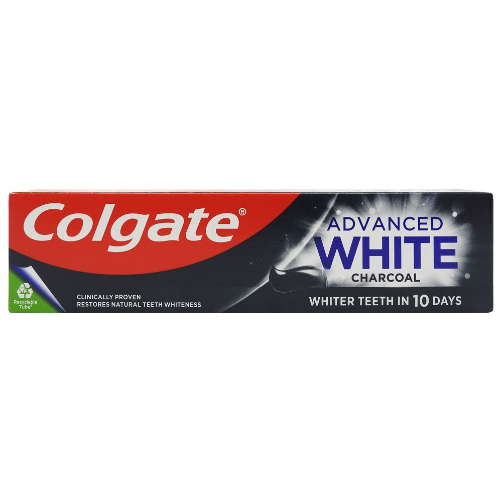 Colgate Pasta de Dinti Advanced White Charcoal, Albire Avansata cu Carbune Activ, Formula de Curatare Profunda, 100 ml