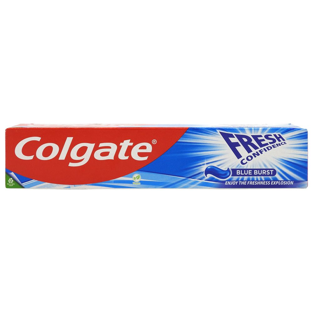 Pasta de Dinti Colgate Fresh Confidence Blue Burst, Gel cu Cristale Răcoritoare, Protecție Cavitate, 75 ml