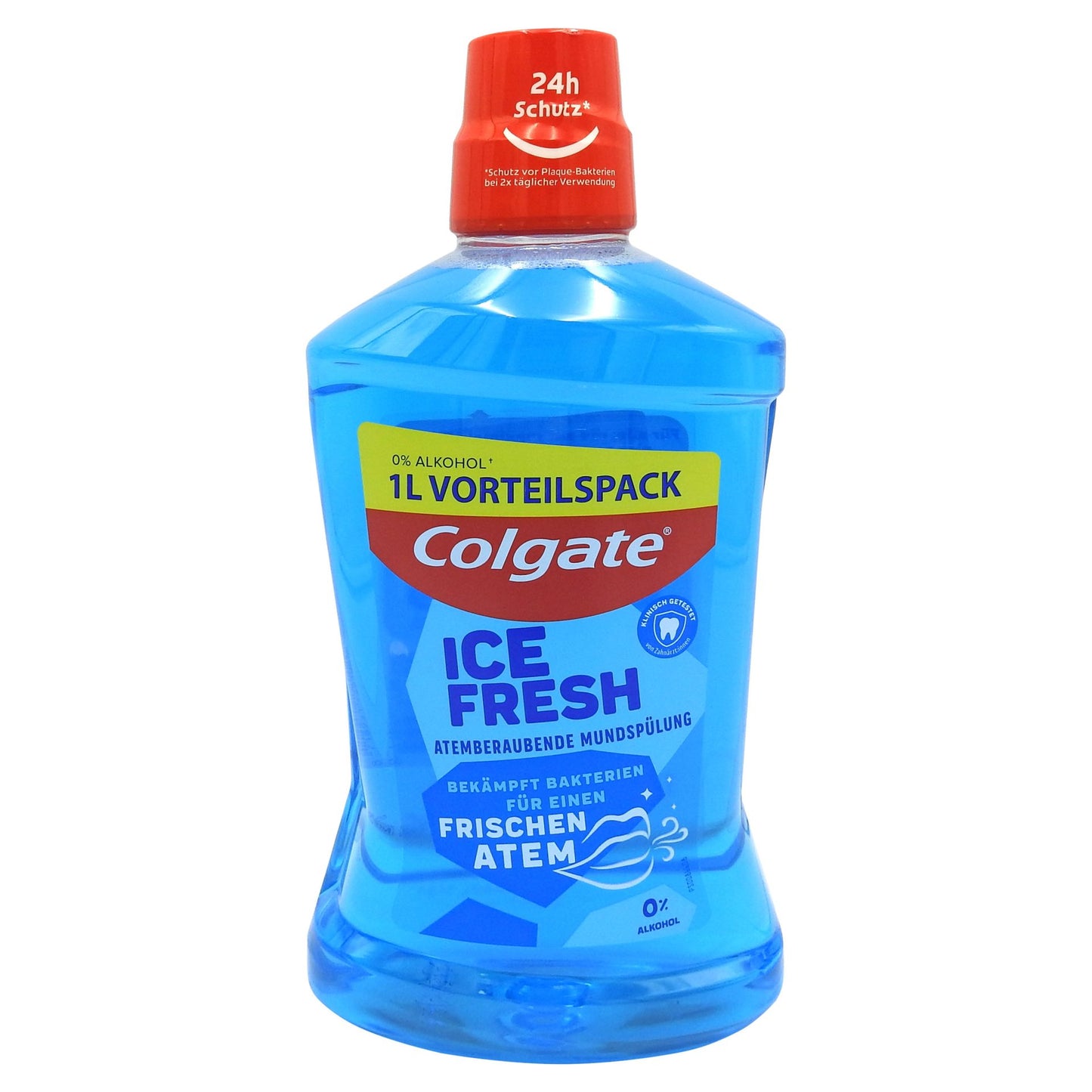 Apa de Gura Colgate Plax Ice Fresh, Protectie 24/7 Impotriva Bacteriilor, Fara Alcool, 1 L