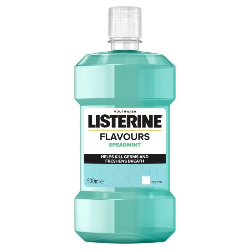 Apa de Gura Listerine Cool Mint, Protectie Antibacteriana, Aroma Spearmint, 500 ml