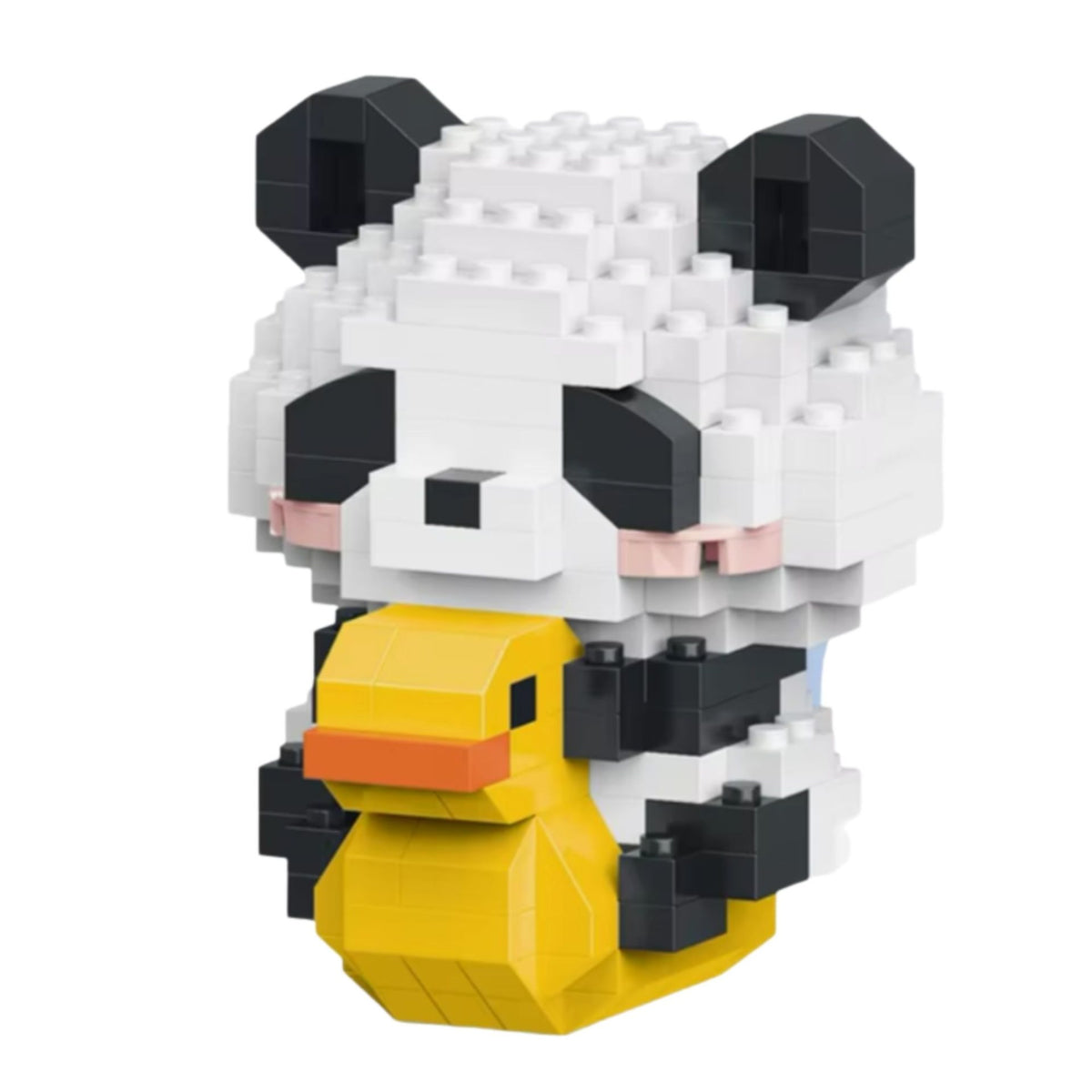 Set de Constructie Panda Calare pe Rata, Jucarie Educativa STEM, Model 3D Creativ, Plastic ABS, 179 Piese, 6+ Ani, 7.8 x 4.1 x 11.3 cm, Albastru Inchis