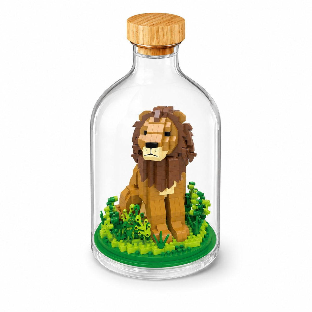 Set De Construit Leu, Model Decorativ 3D Pixel, Plastic, 728 Piese, 10 x 19.6 cm, Multicolor