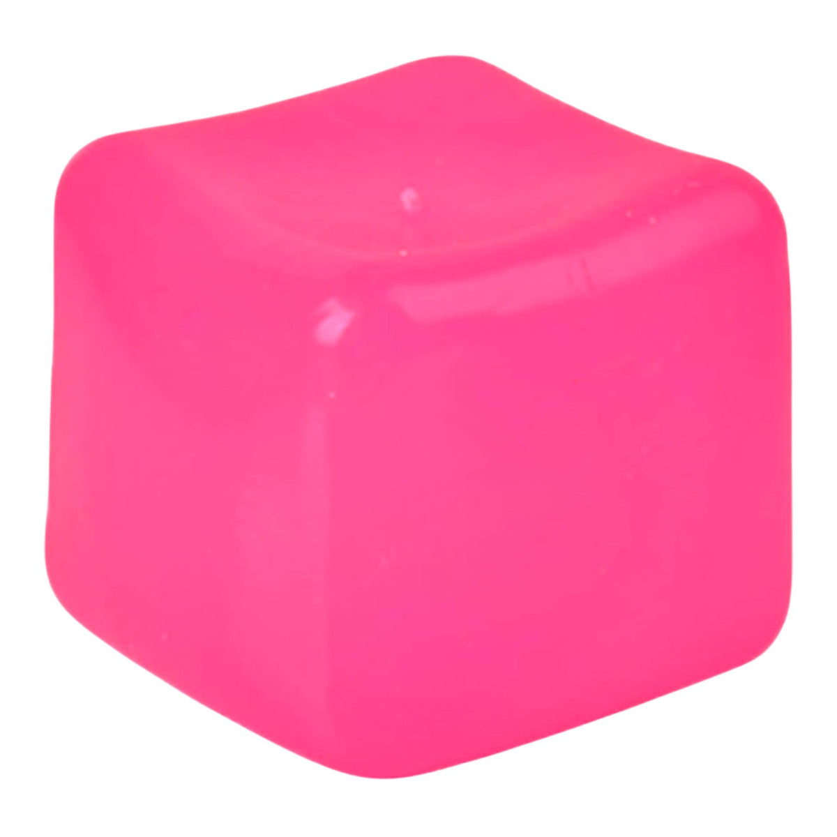 Jucarie Squishy Antistres, Cub De Gheata Senzorial cu Revenire Lenta, Material TPR, 3x3 cm, Roz