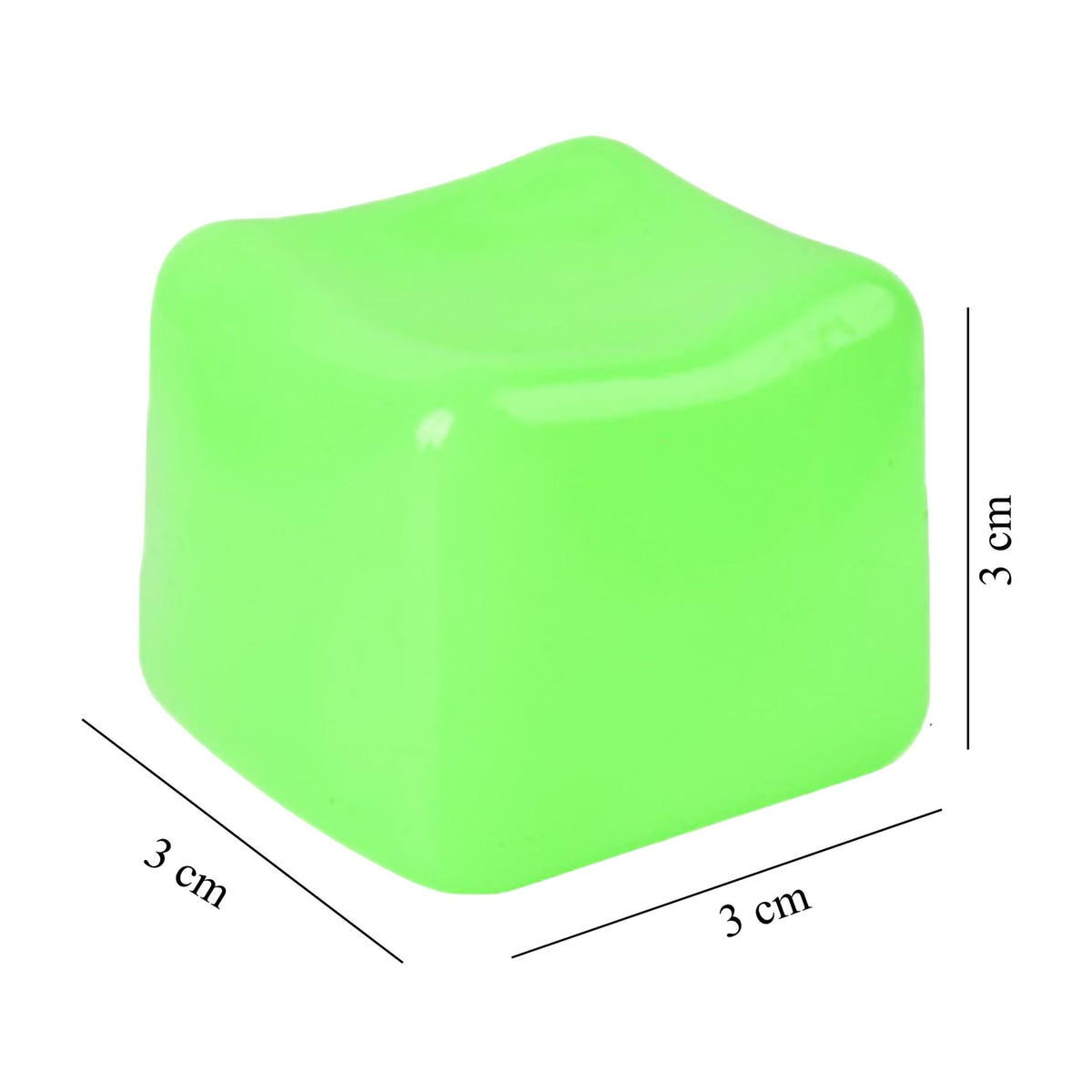 Jucarie Squishy Antistres Cub de Gheata, Revenire Lenta, Material TPR, 3x3 cm, Verde Deschis