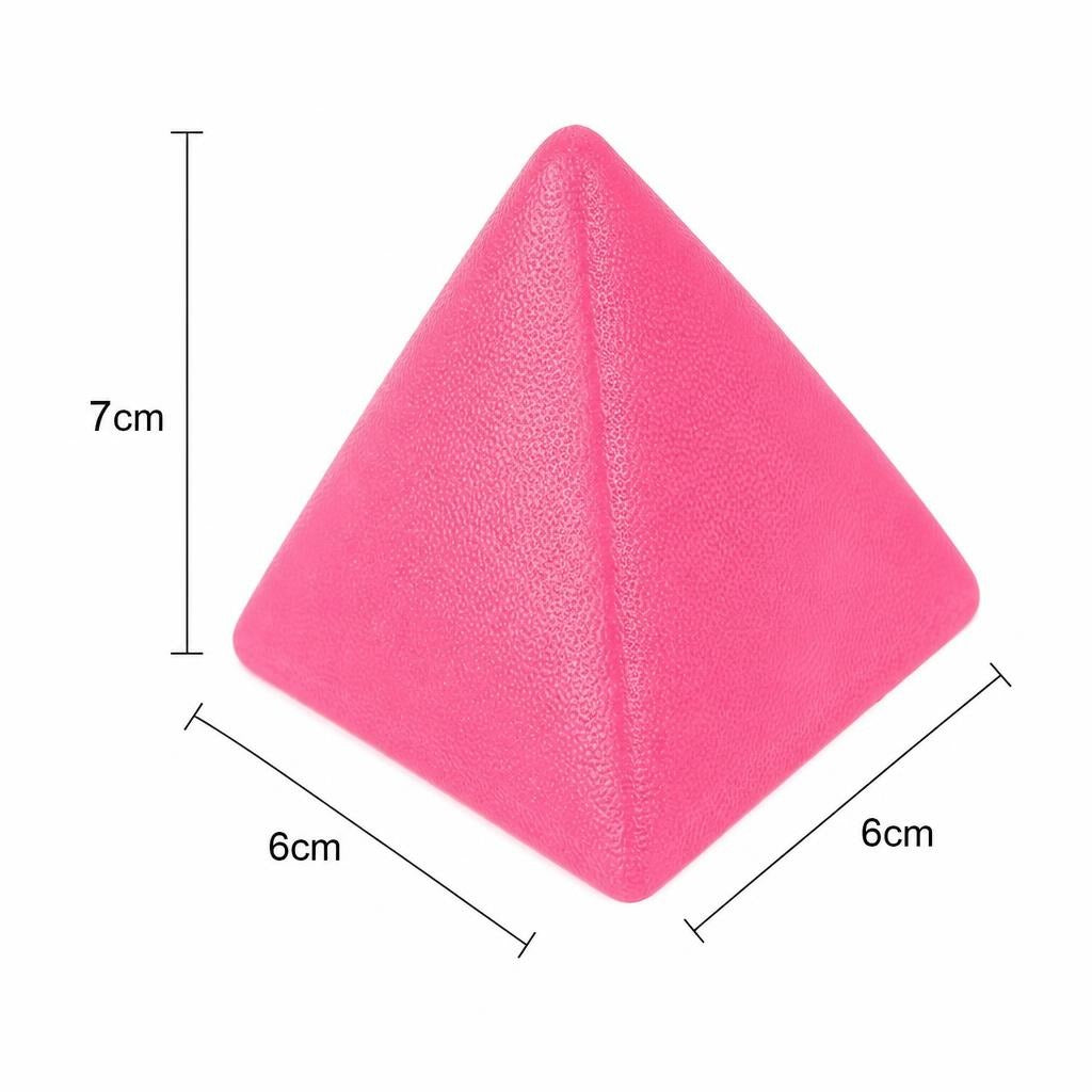 Jucarie Antistres Piramida Fidget Squishy, Comprimabila cu Revenire Rapida, Termoplastic, 7x6x6 cm, Roz