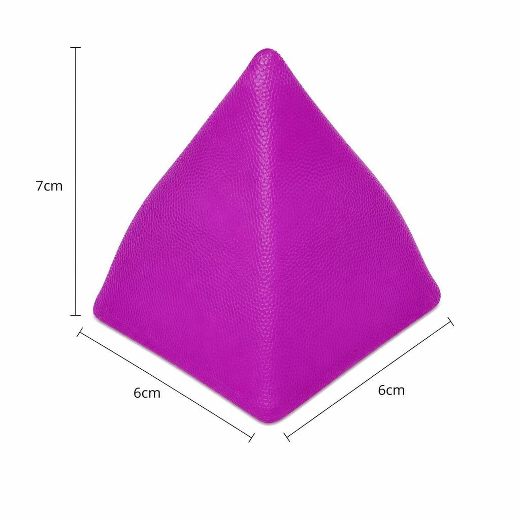 Jucarie Squishy Piramida, Fidget Antistres Senzorial, Termoplastic, 7x6x6 cm, Mov