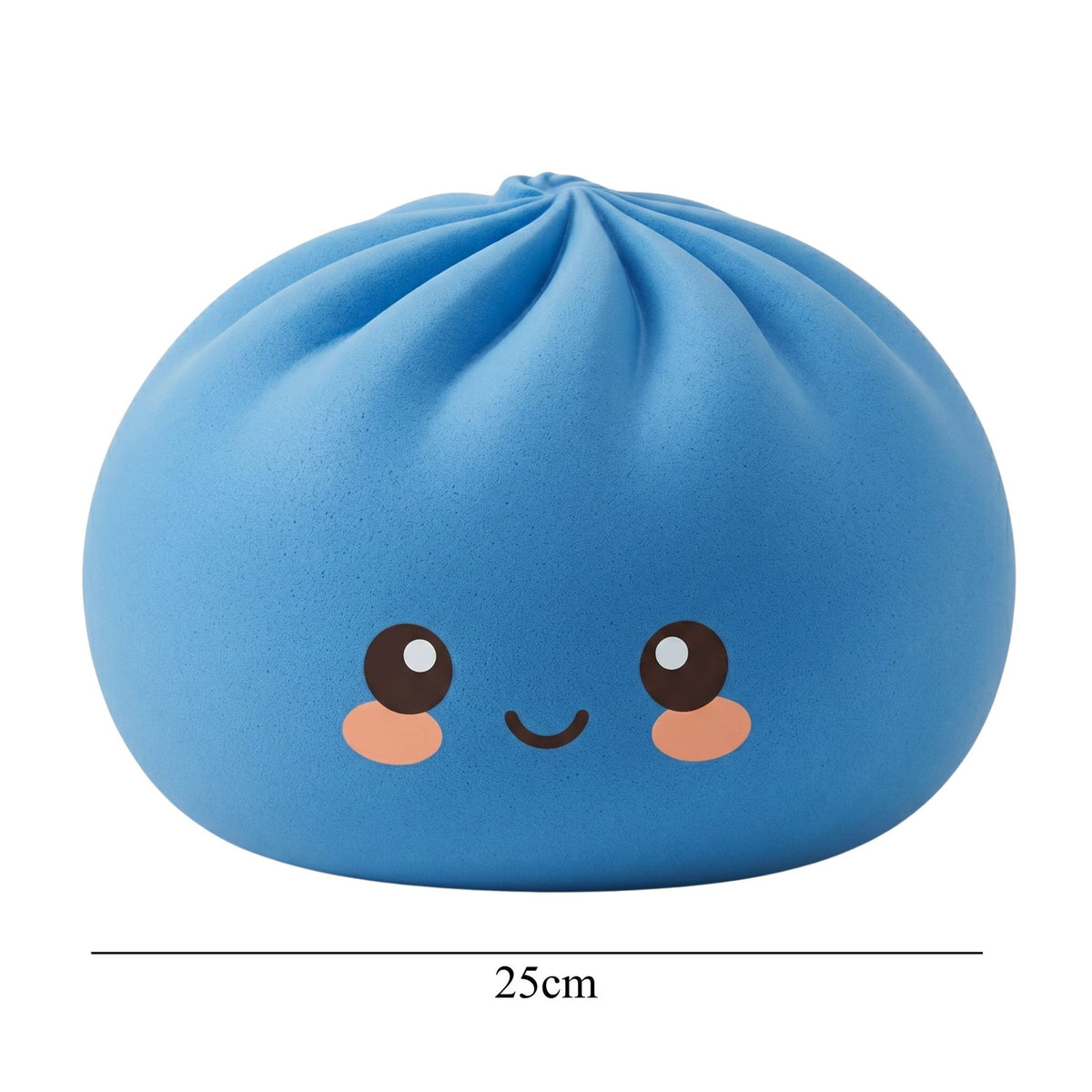 Jucarie Antistres Squishy Dumpling, Model Fata Zimbitoare, Revenire Lenta, Spuma Poliuretanica, 25 cm, 1.5 kg, Albastru
