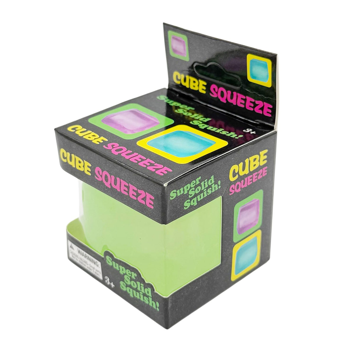 Jucarie Squishy Antistres, Cub Fidget Dumpling, Model Cub De Gheata Transparent, Termoplastic, 5x5x5 cm, Verde