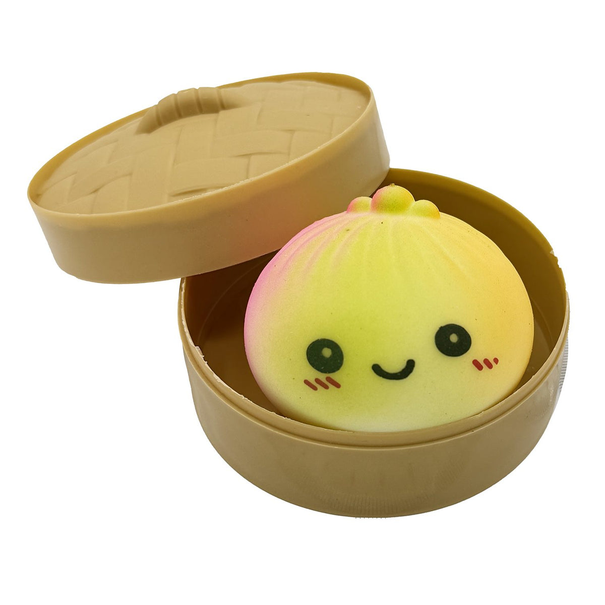 Jucarie Squishy Antistres, Model Dumpling Fata Zambitoare Curcubeu, Termoplastic, 6.5x4.5 cm, Culoare Mix Surpriza