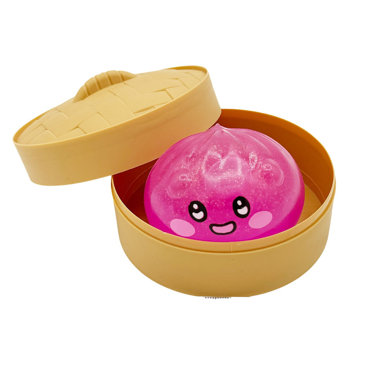 Jucarie Squishy Antistres Dumpling, Model Fata Zambitoare Crystal Emoji, Material Termoplastic, 6.5 cm, Culoare Mix Surpriza