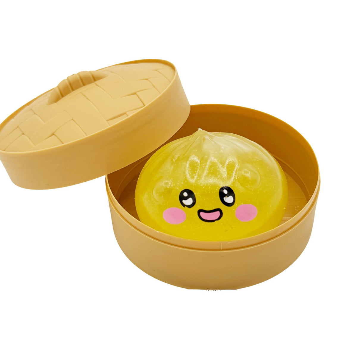 Jucarie Squishy Antistres Dumpling, Model Fata Zambitoare Crystal Emoji, Material Termoplastic, 6.5 cm, Culoare Mix Surpriza