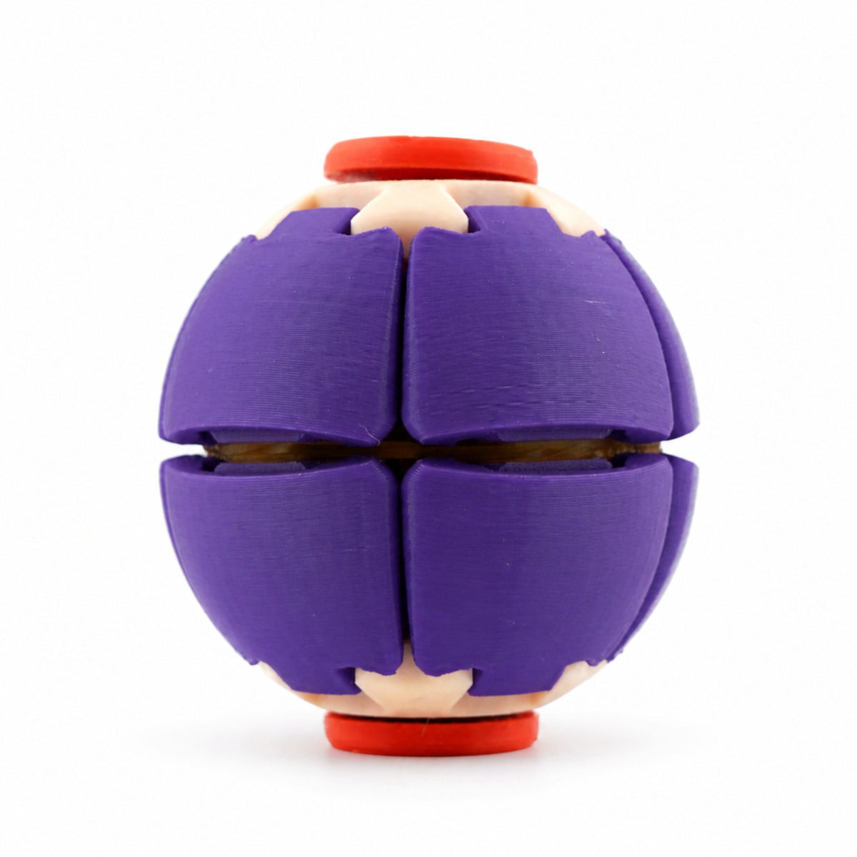 Minge Senzorială Antistres, Sistem Rotativ 3D Și Apăsare, Plastic, 6.5 x 6.5 x 6.5 cm, Mov