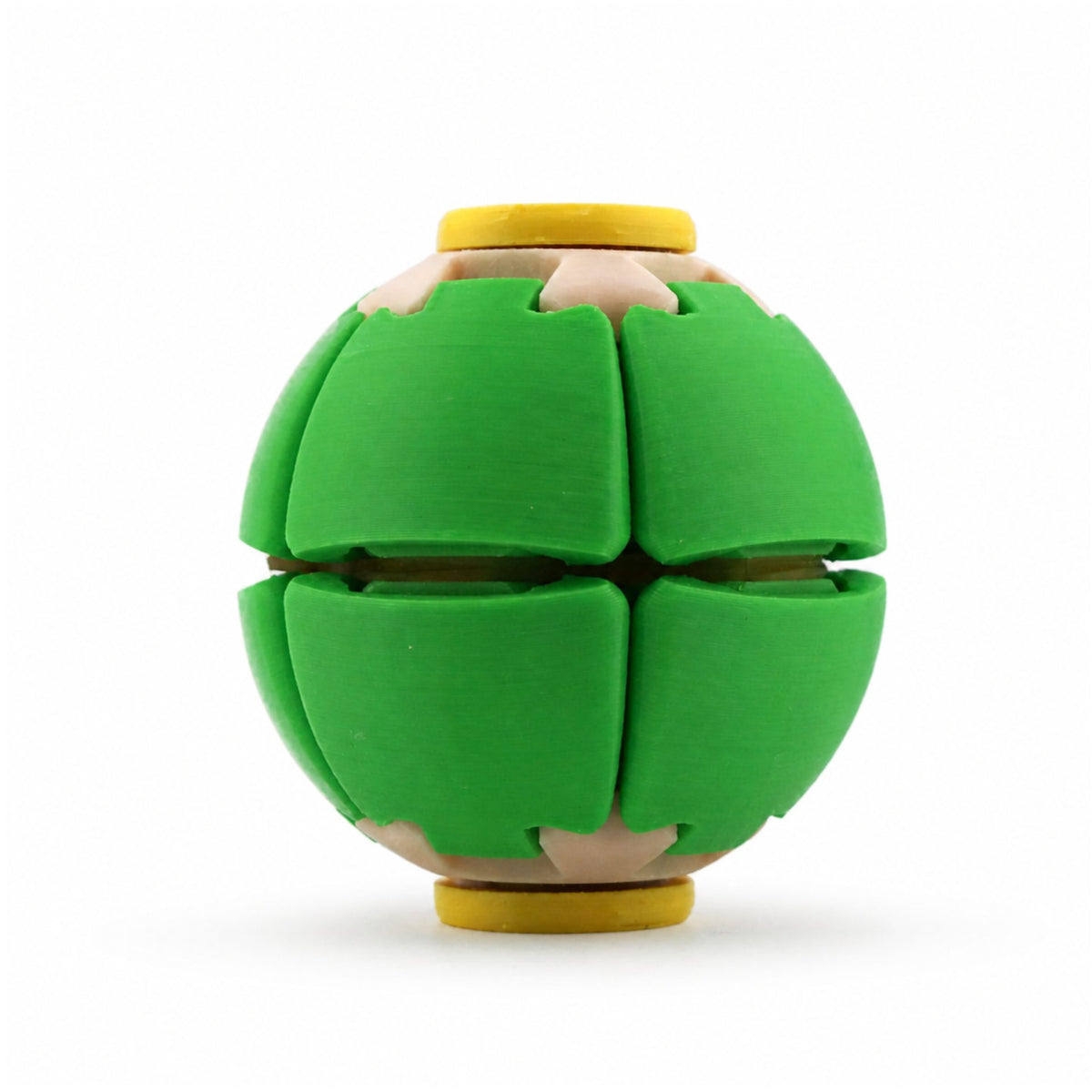 Minge Senzorială Antistres, Sistem Rotativ 3D Tip Fidget Spinner, Plastic, Verde, 6.5 x 6.5 x 6.5 cm