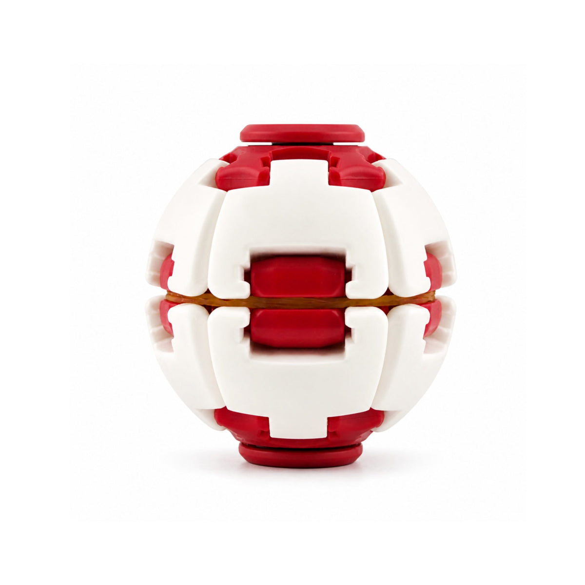 Jucarie Antistres Rotativa, Model Minge Push And Spin, Structura 3D Interactiva, Plastic ABS, 6.3x6 cm, Albastru Galben