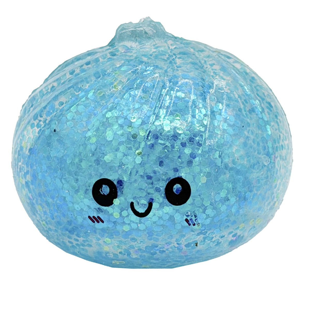 Squishy Dumpling Antistres, Fata Zambitoare cu Sclipici si Bile de Hidrogen, Revenire Lenta, Termoplastic, 5.5 x 5.5 x 5.5 cm, Culoare Mix