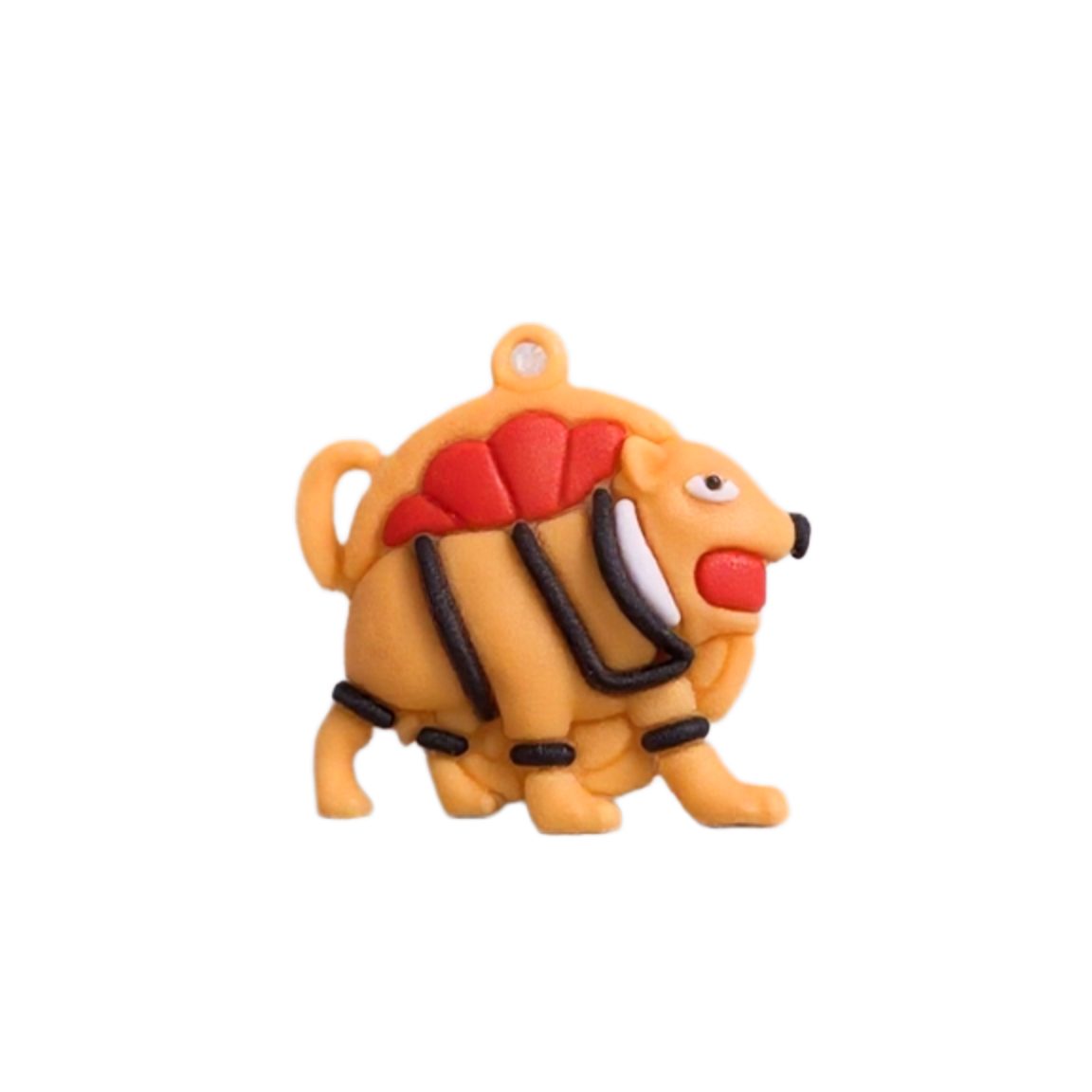 Breloc de Chei Brainrot Burbaloni Luliloli, Figurina Colectibila pentru Copii si Rucsac, Silicon Premium, 3.5 cm, Portocaliu