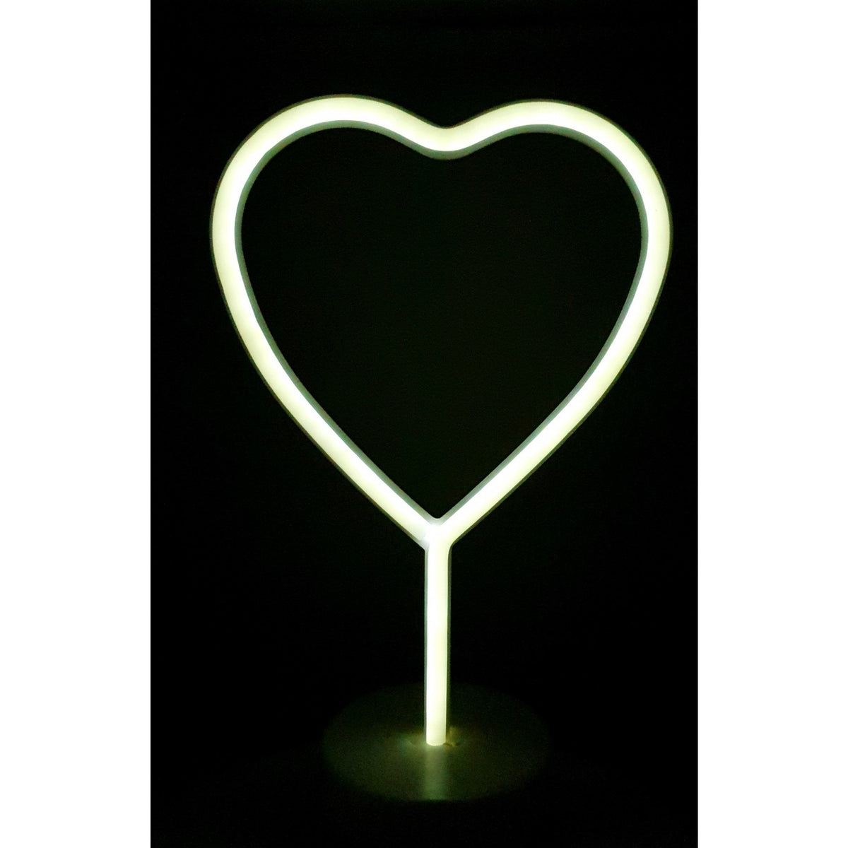 Decoratiune Luminoasa Inima, Instalatie LED pentru Craciun, Alimentare cu Baterii, Plastic, Alb Rece