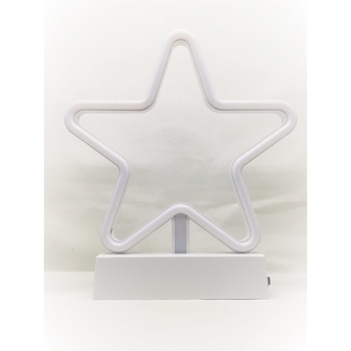 Decoratiune Luminoasa Stea, Instalatie cu Baterii, Material Plastic, Lumina Alb Rece, 25 cm