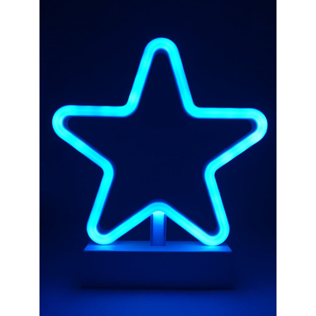 Decoratiune Luminoasa Stea, Instalatie cu Baterii, Material Plastic, Lumina Alb Rece, 25 cm