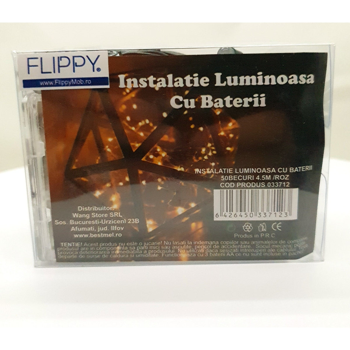 Instalatie de Craciun Tip Sir, Ghirlanda Luminoasa cu Baterii, Interior si Exterior, 50 LED-uri, 4.5 m, Roz