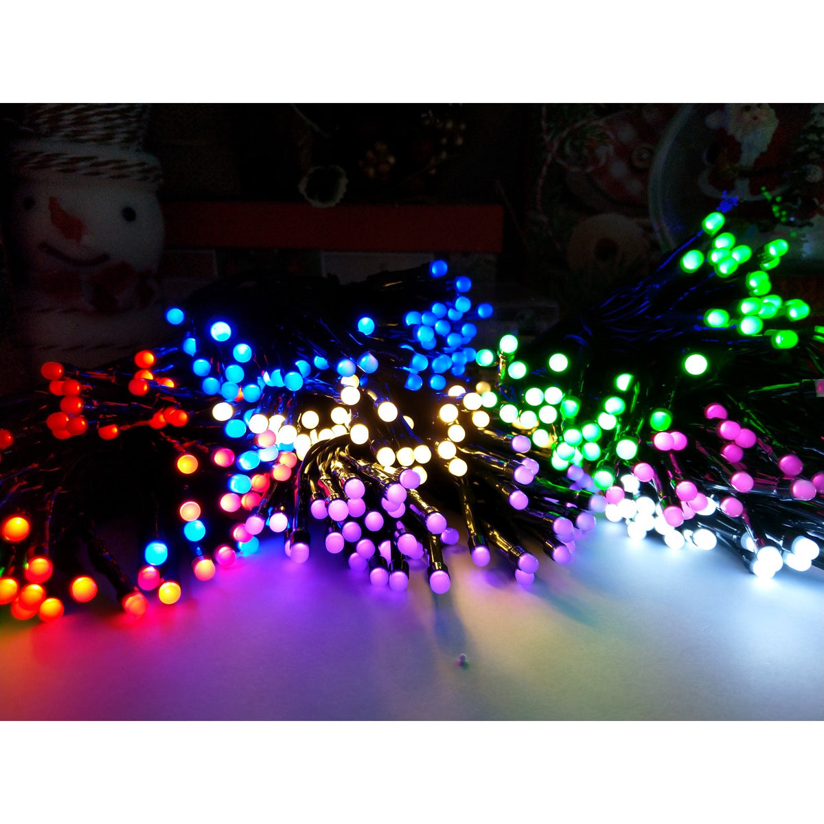 Instalatie de Craciun Tip Sir, 30 LED-uri, Lumina Alb Cald, Alimentare cu Baterii, Lungime 3 m