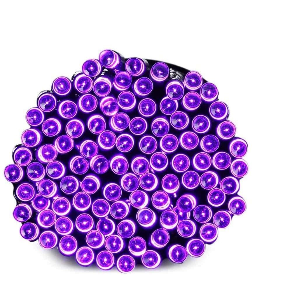 Instalatie de Craciun Tip Sir cu Baterii, Ghirlanda Luminoasa Interior si Exterior, 30 LED-uri, 3 m, Mov