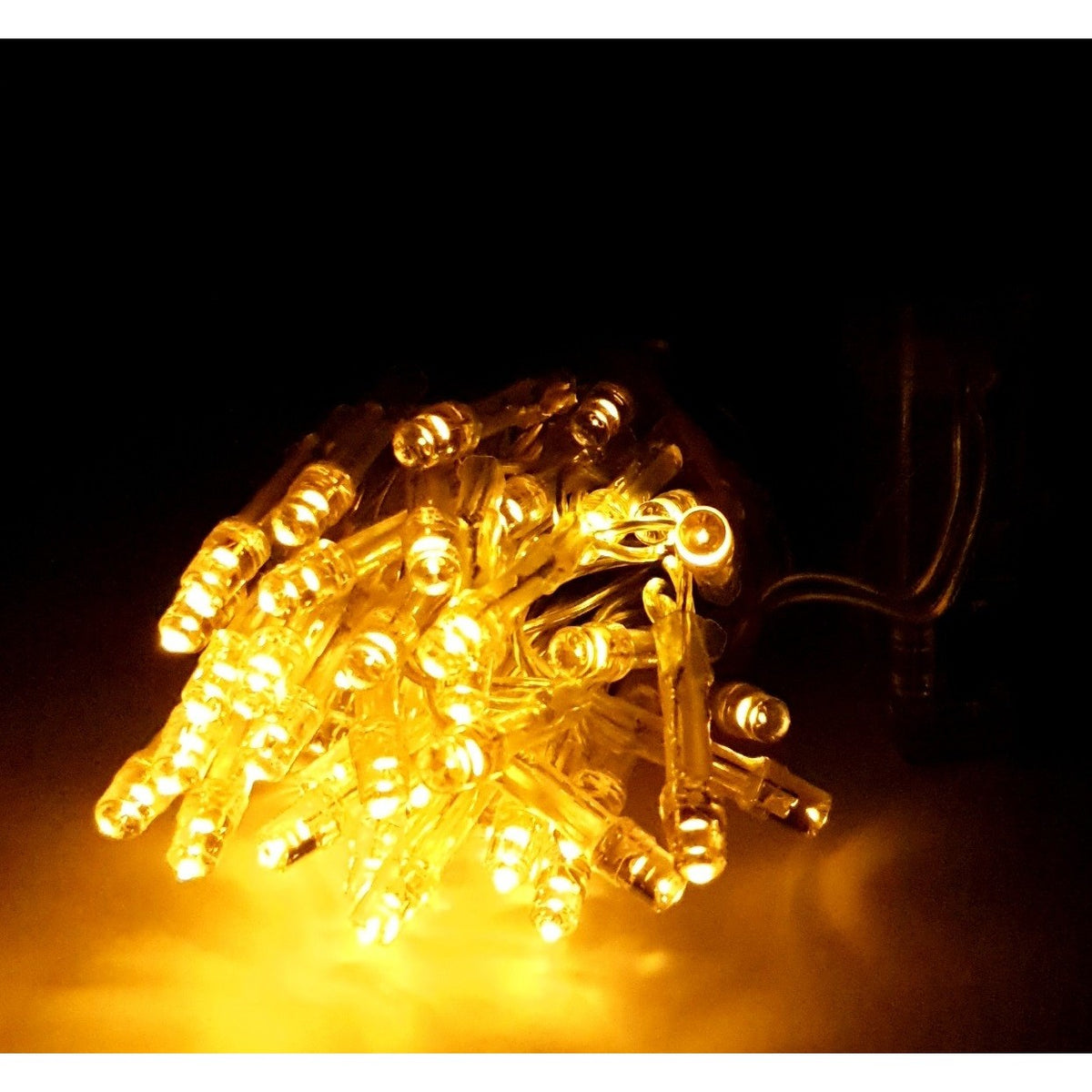 Instalatie de Craciun Tip Sir, 50 LED-uri Alb Cald, Fir Transparent cu Baterii, 5 m