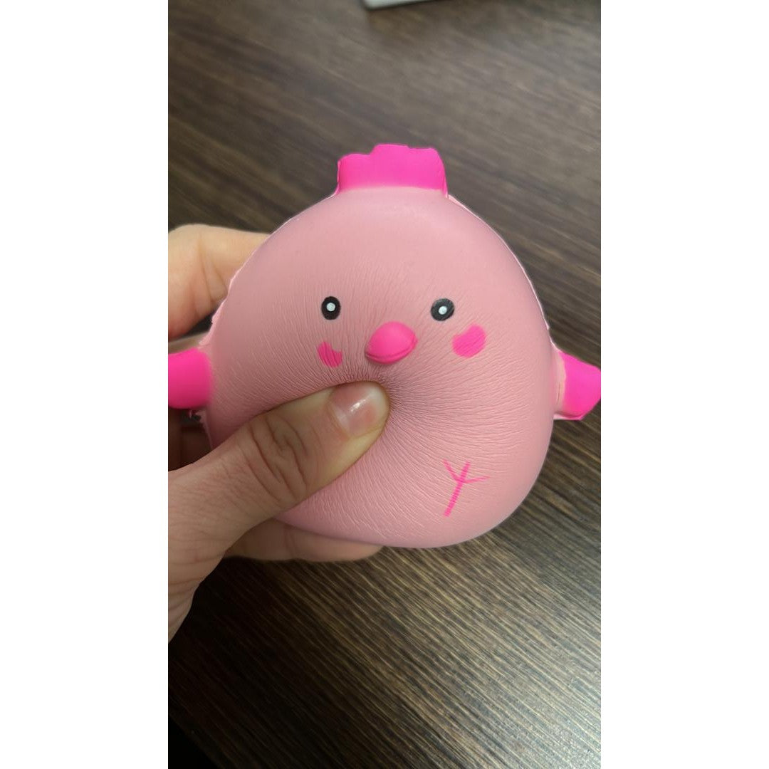 Jucarie Squishy Anti-Stres, Model Gainusa cu Crestere Lenta, Spuma PU Parfumata, Roz