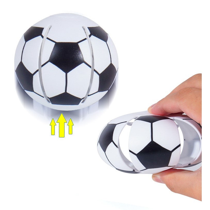 Minge Zburătoare UFO, Disc Interactiv cu Lumini LED, Cauciuc Moale, Alb cu Roșu, 8 cm