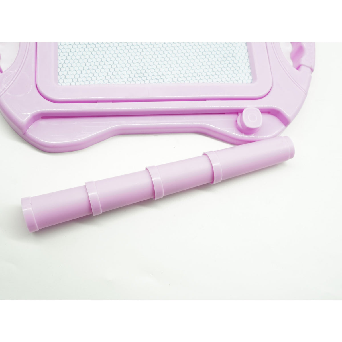 Tabla Magnetica Pentru Desen Si Scris, Ecran Sterge-Tot Cu Glisor, Include Pix Si Picioare Suport, Design Dreptunghiular, Plastic Rezistent, 23x17 cm, Roz Pal