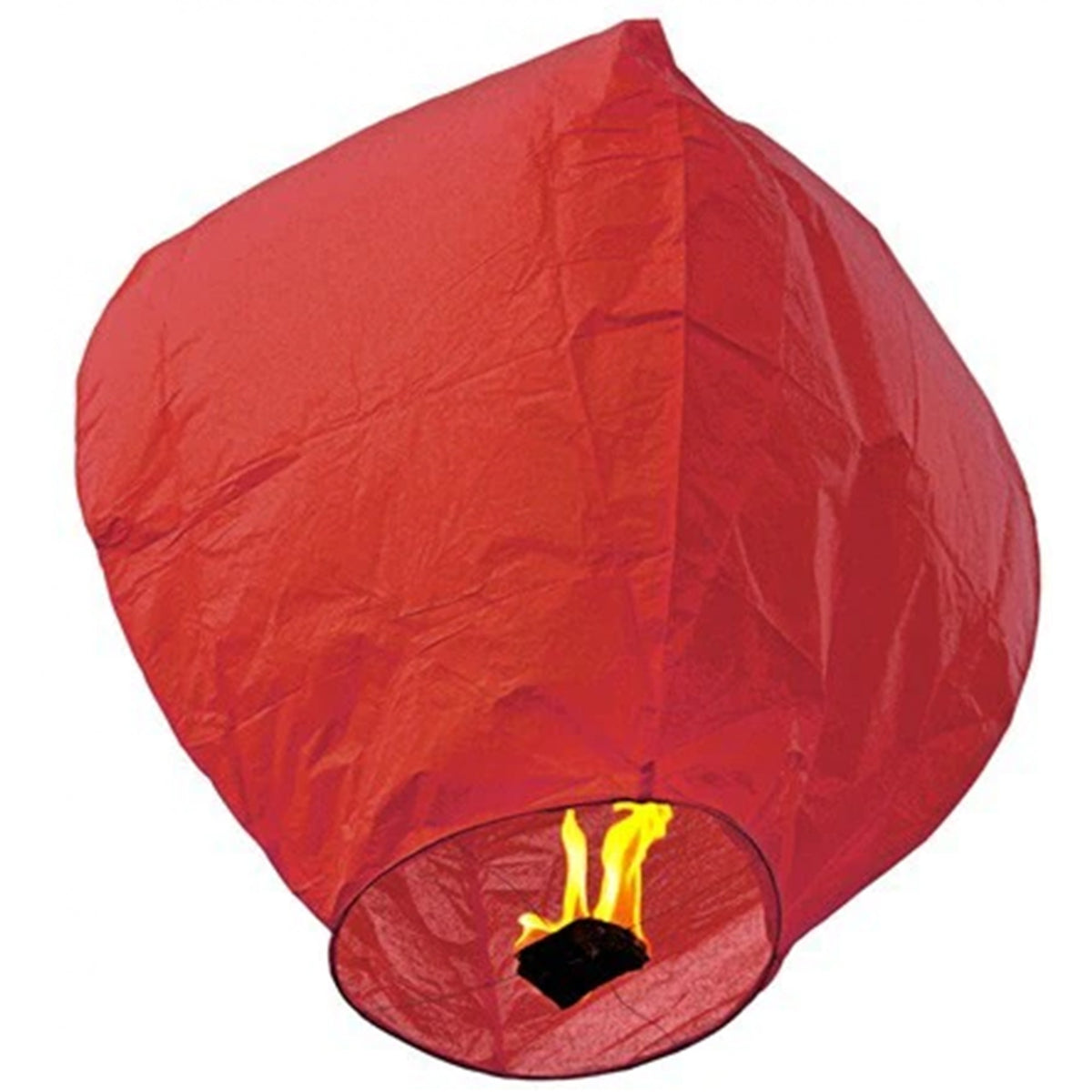 Lampion Zburator Biodegradabil, Hartie Ignifuga Fara Sarma, Forma Clasica, Ideal Nunti si Evenimente, Rosu