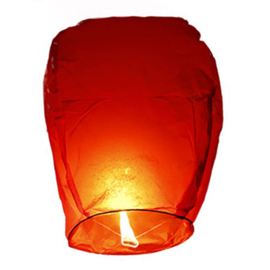 Lampion Zburator Biodegradabil, Hartie Ignifuga Fara Sarma, Forma Clasica, Ideal Nunti si Evenimente, Rosu