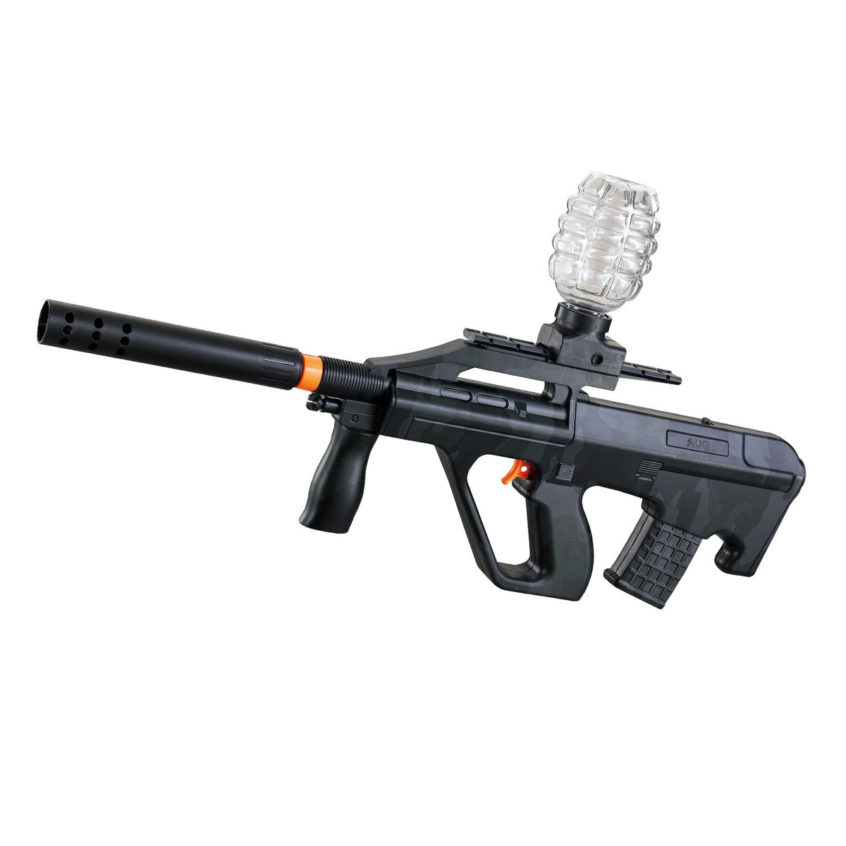 Pistol Mitraliera de Jucarie Electrica cu Bile de Gel, Blaster cu Tragere Automata in Rafala, Plastic Rezistent, Distanta 15m, Include 5000 Bile si Ochelari de Protectie, Varsta 6+ Ani