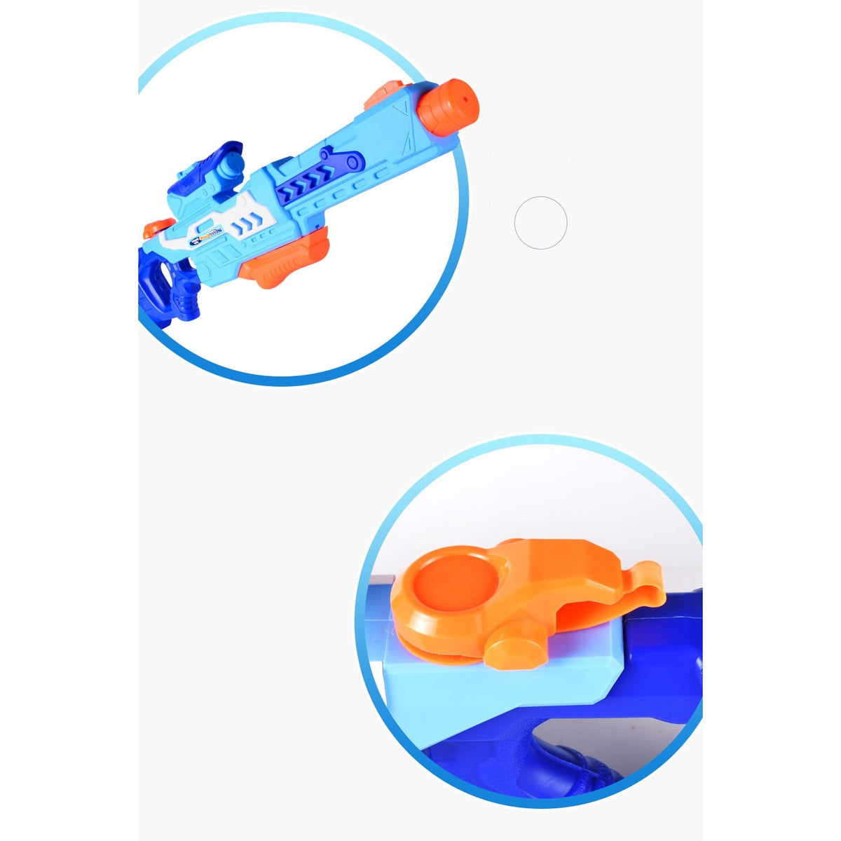 Pistol Cu Apa Pentru Copii Si Adulti, Mecanism Cu Pompa Si Rezervor Mare, Plastic Rezistent, 1200 ML, Albastru, 6 Ani+