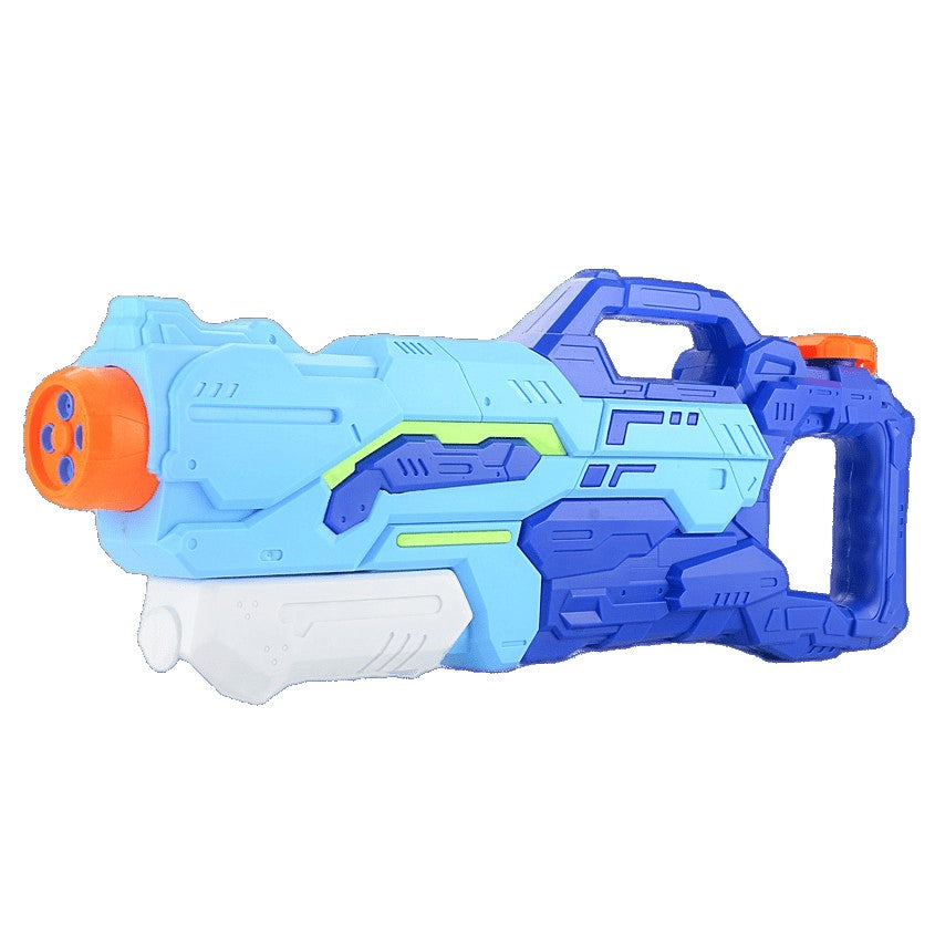 Pistol cu Apa pentru Copii si Adulti, Jucarie pentru Piscina si Plaja cu Pompa de Inalta Presiune, 4 Duze de Pulverizare, Design Anti-Scurgere, Albastru, 1500 ml