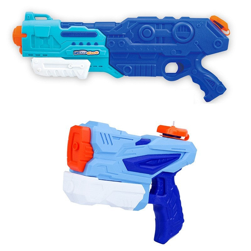 Pistol cu Apa pentru Copii si Adulti, Set 3 Bucati cu Pompa de Inalta Presiune, Jucarie Exterior pentru Piscina si Plaja, Rezistent la Scurgeri, Albastru, 1500 ml, 500 ml, 300 ml