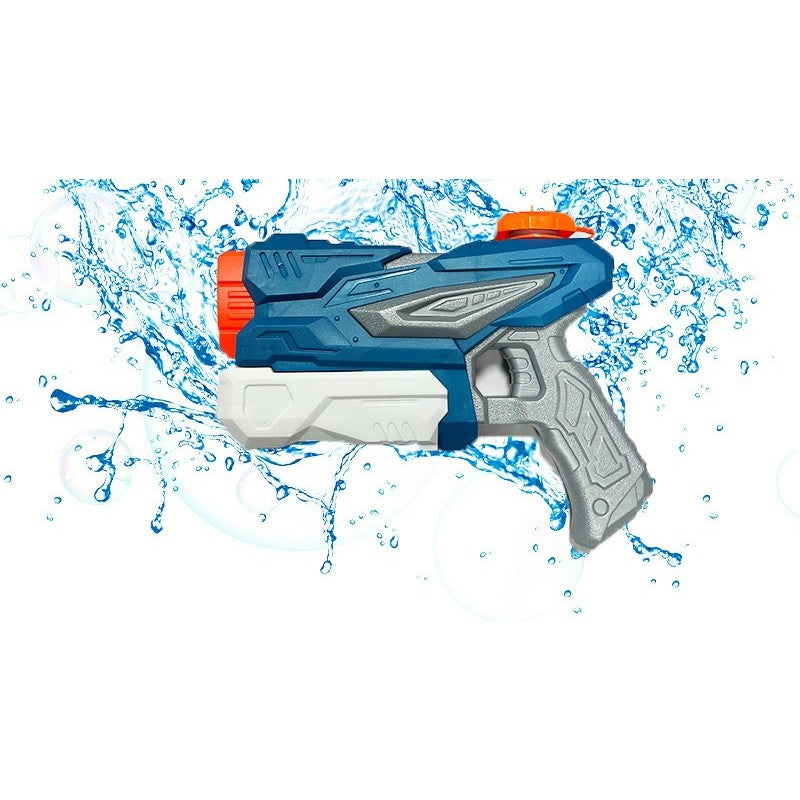 Set 3 Pistoale cu Apa pentru Copii si Adulti, Mecanism cu Pompa de Inalta Presiune si Tragaci, Jucarie de Vara pentru Piscina si Plaja, Albastru, 3 Bucati, 1 x 1000 ml + 2 x 300 ml