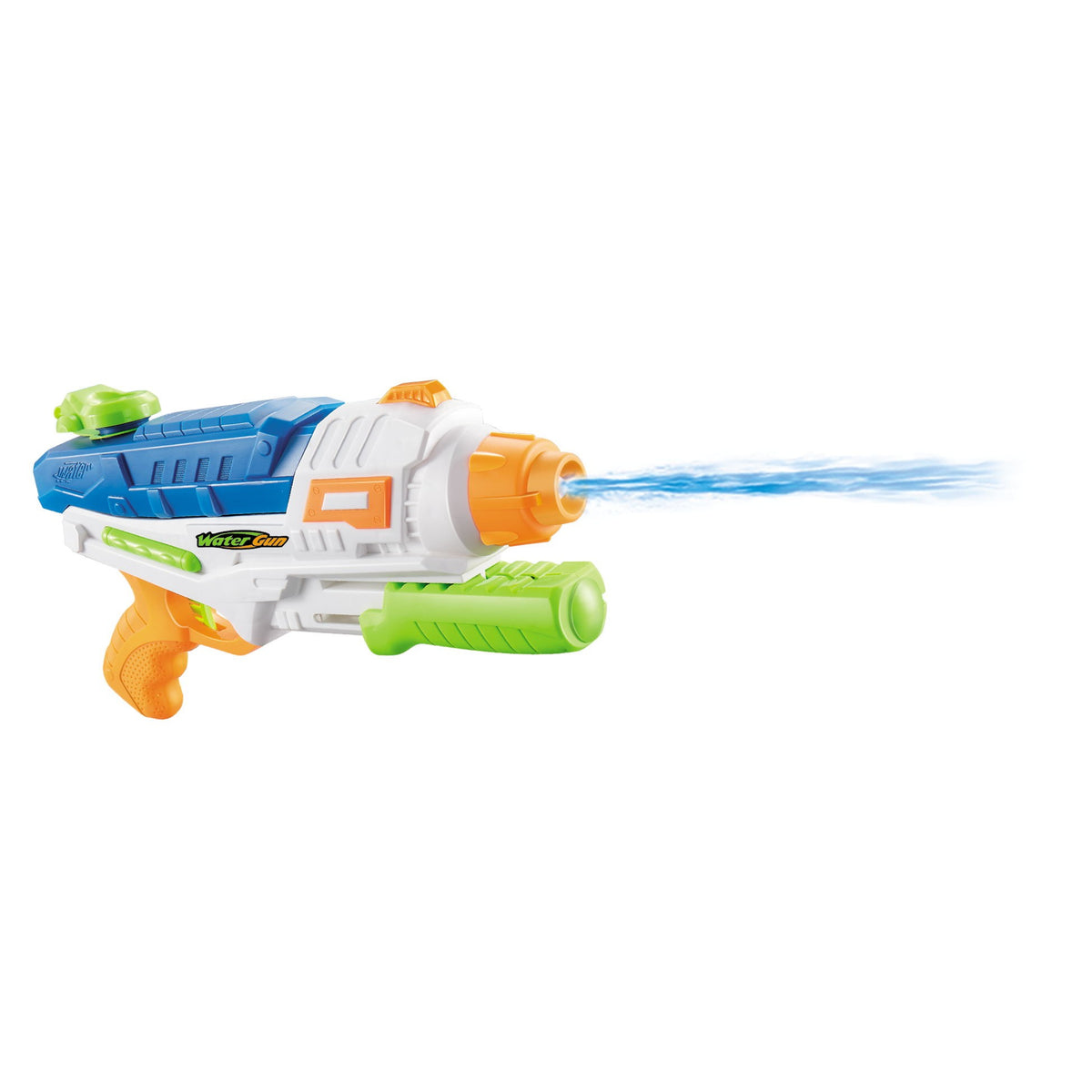 Pistol cu Apa pentru Copii si Adulti, Jucarie de Vara cu Pompa de Inalta Presiune pentru Piscina sau Plaja, Rezervor Mare Anti-Scurgere, Capacitate 1000 ml, Varsta 6 Ani+, Albastru/Multicolor