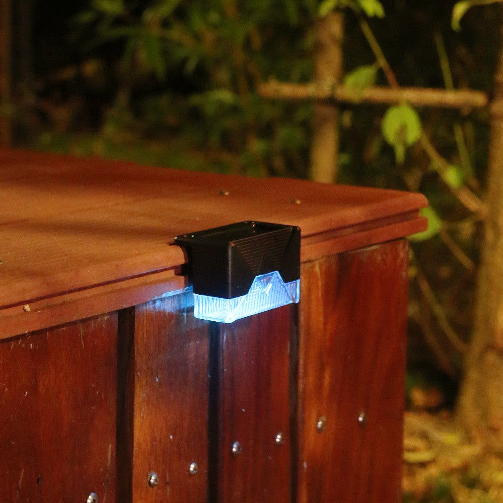 Aplica Solara LED Pentru Trepte si Gradina, Rezistenta la Apa IP65, Senzor Lumina, ABS si Policarbonat, 1.2V, 600mAh, 7.9 x 5 cm, Lumina Multicolora, Negru