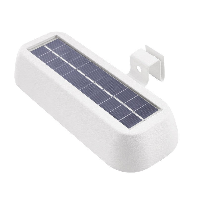 Lampa Solara LED Dreptunghiulara pentru Perete, Senzor de Miscare si Lumina, Protectie Apa IP65, Carcasa ABS, Acumulator 2200mAh, 18 x 7 cm, Lumina Alb Rece, Alb
