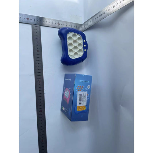 Consola Joc Pop It Electronic, Joc Interactiv Antistres cu Lumini si Sunete, 4 Moduri de Joc, Dezvoltare Abilitati Senzoriale, ABS si Silicon, Albastru, 12 x 10 x 5.8 cm