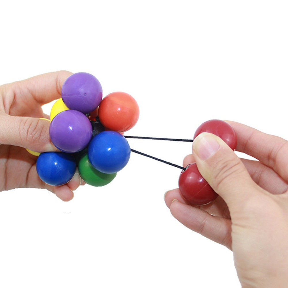 Jucarie Interactiva Antistres, Mingi Senzoriale Pentru Coordonare, Material Non-Toxic Flexibil, 5.5 x 5.5 cm, Multicolor