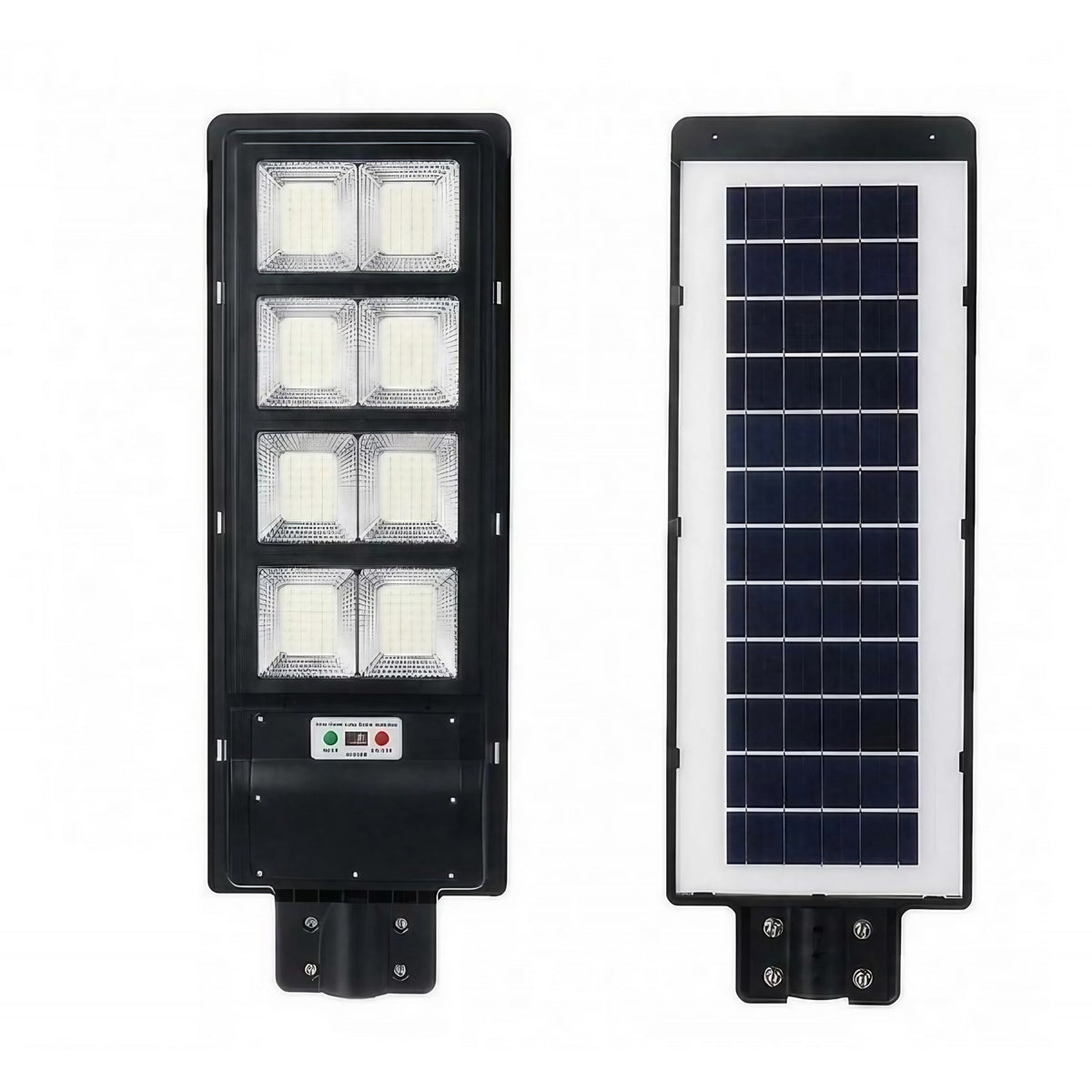 Lampa Solara Stradala 200W, Senzor de Miscare si Telecomanda, Rezistenta la Apa IP65, 180 LED-uri, Acumulator 10Ah, Autonomie 12 Ore, Carcasa ABS, Lumina Rece 6500K, 60 cm, Negru