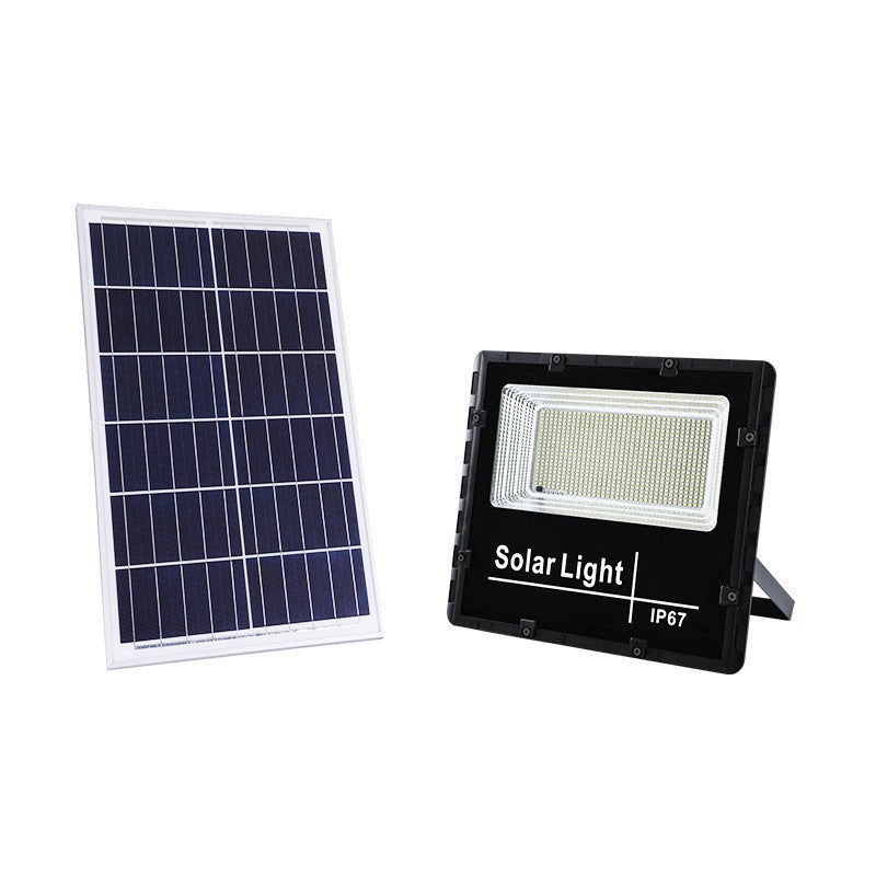 Proiector LED Solar 400W, Lampa Exterior cu Panou Solar si Senzor Lumina, IP65, Telecomanda, 473 LED-uri SMD, Acumulator 12Ah, Autonomie 12h, Carcasa ABS, Negru
