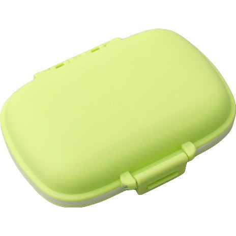 Organizator Medicamente si Vitamine, Cutie Pastile Portabila cu 8 Compartimente, Inchidere Etansa cu Silicon, Plastic Fara BPA, 11 x 7 cm, Verde
