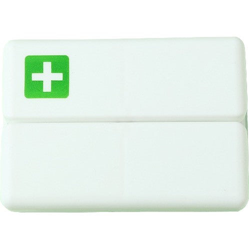 Organizator Medicamente Portabil, Cutie Depozitare Pastile Pliabila cu 7 Compartimente Sigilate, Plastic Fara BPA, Inchidere Ermetica, 10.2 x 7.2 x 2.5 cm, Alb/Verde